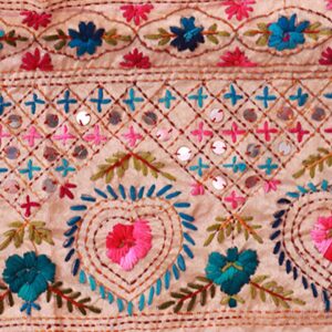 House of Kara Pink Phulkari Dupatta