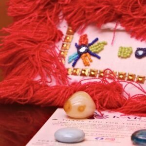 House Of Kara Black Metal Jewels Handmade Banjara Bohemian Sling BagStylish & Jute Bag For Girls and Women Pink and Deep Pink And orange, Multicolour