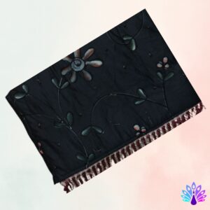 House Of Kara Tribal Hand Bag With Metal Frill & Inner Zip