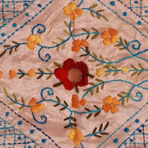 House of Kara Yellow Phulkari Dupatta