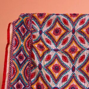 House of Kara geometric Pattern Madhubani Dupatta