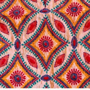 House of Kara geometric Pattern Madhubani Dupatta