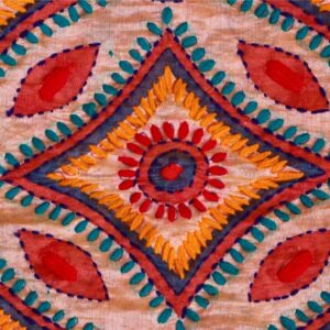 House of Kara geometric Pattern Madhubani Dupatta