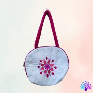 House Of Kara White Embroidered Bags