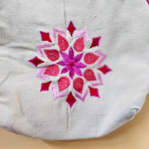 House Of Kara White Embroidered Bags