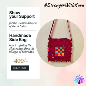 House of kara maroon embroidered bags